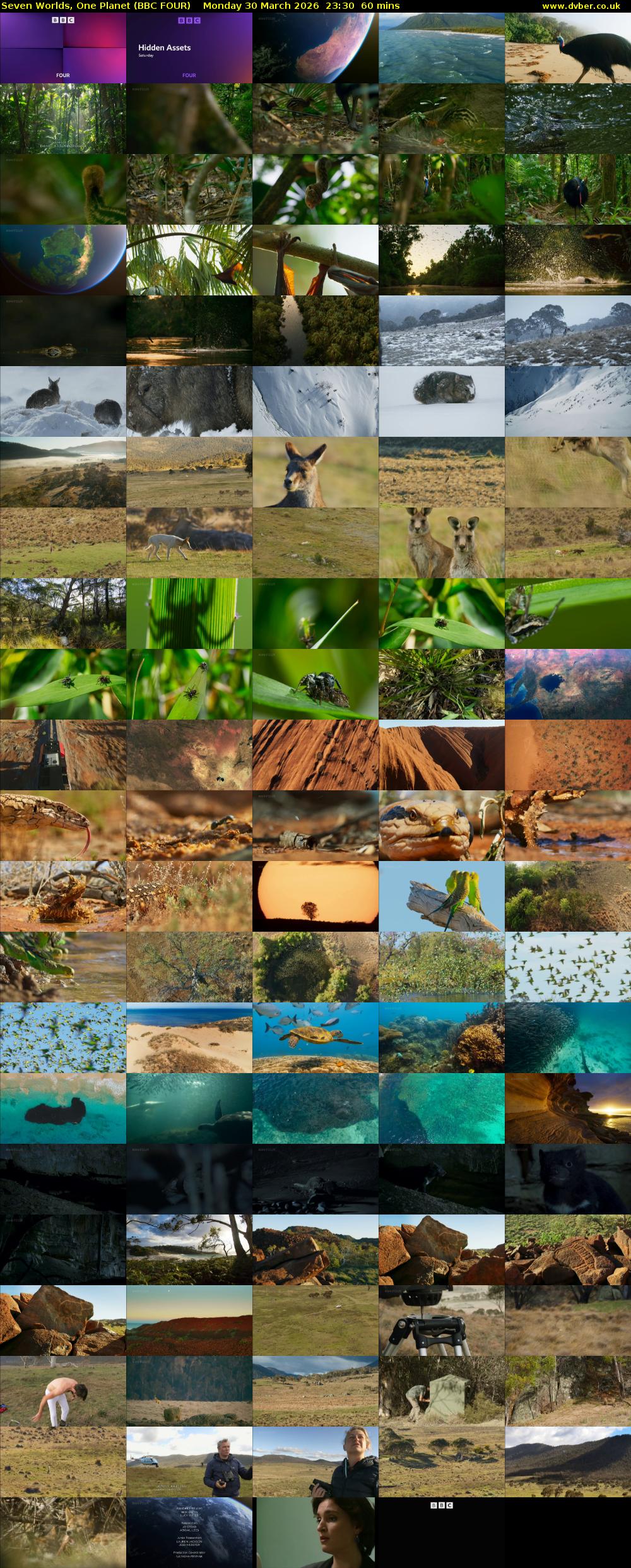Seven Worlds, One Planet (BBC FOUR) Monday 30 March 2026 23:30 - 00:30
