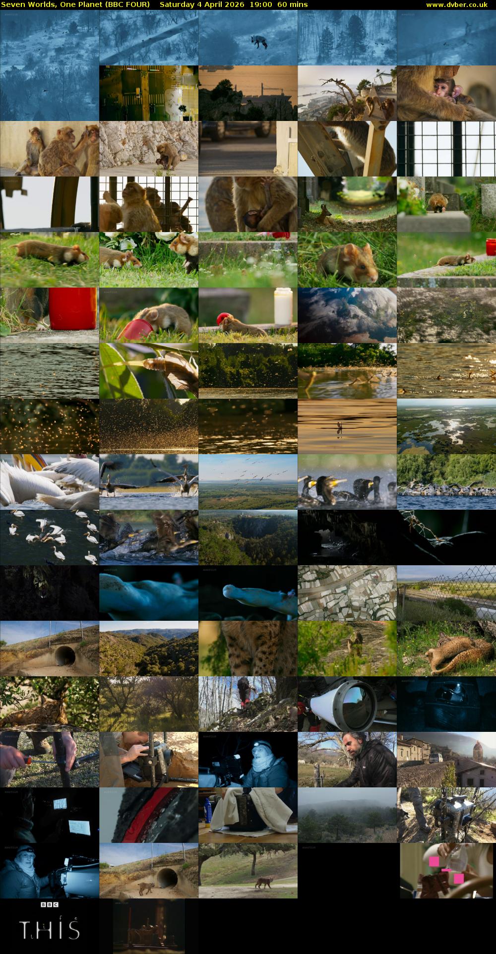 Seven Worlds, One Planet (BBC FOUR) Saturday 4 April 2026 19:00 - 20:00