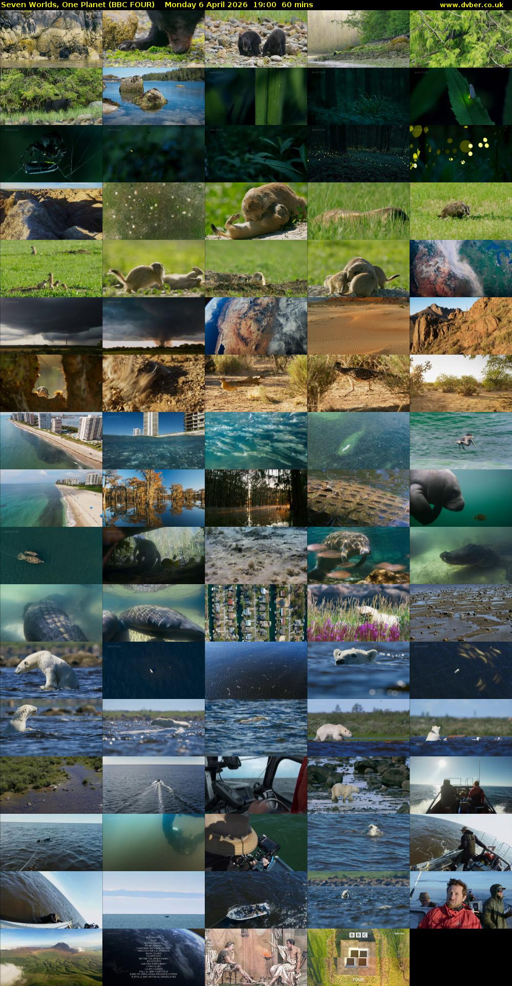 Seven Worlds, One Planet (BBC FOUR) Monday 6 April 2026 19:00 - 20:00