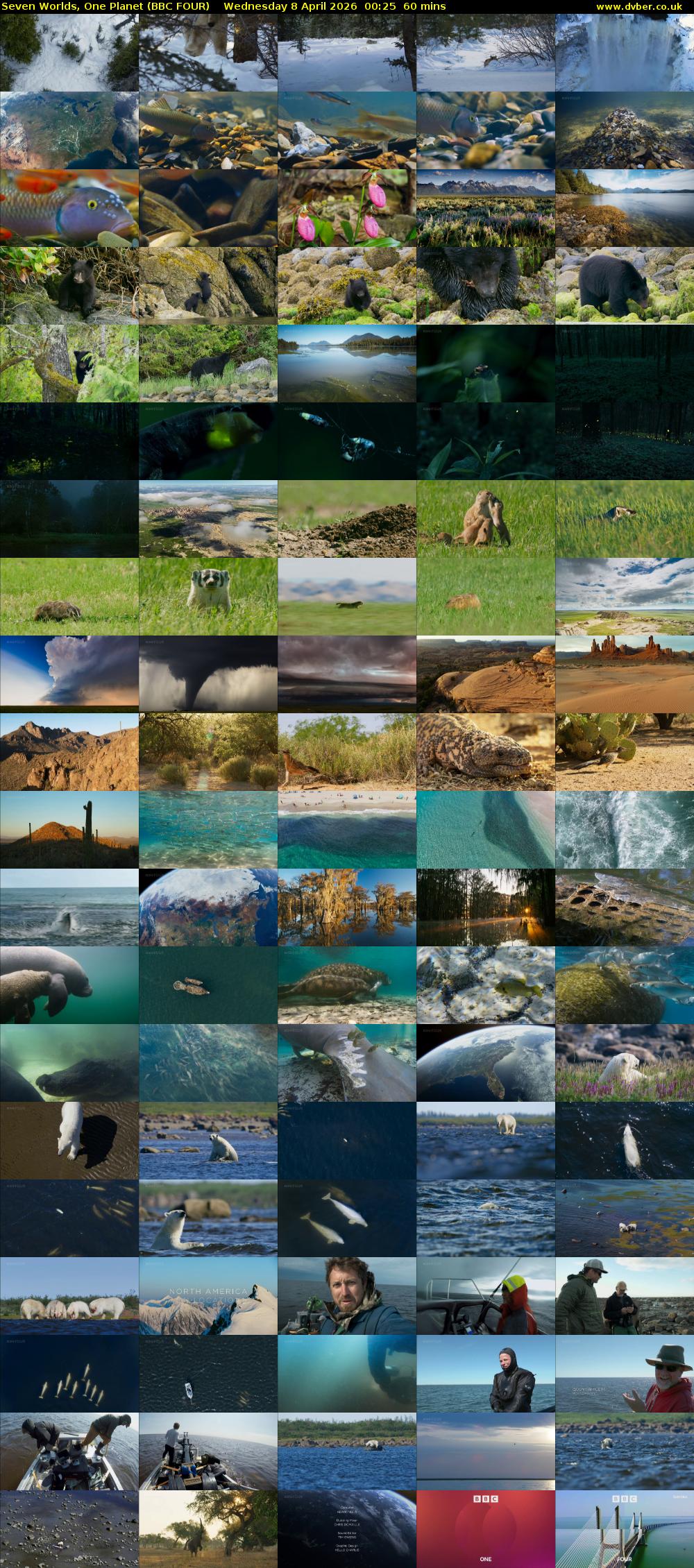 Seven Worlds, One Planet (BBC FOUR) Wednesday 8 April 2026 00:25 - 01:25