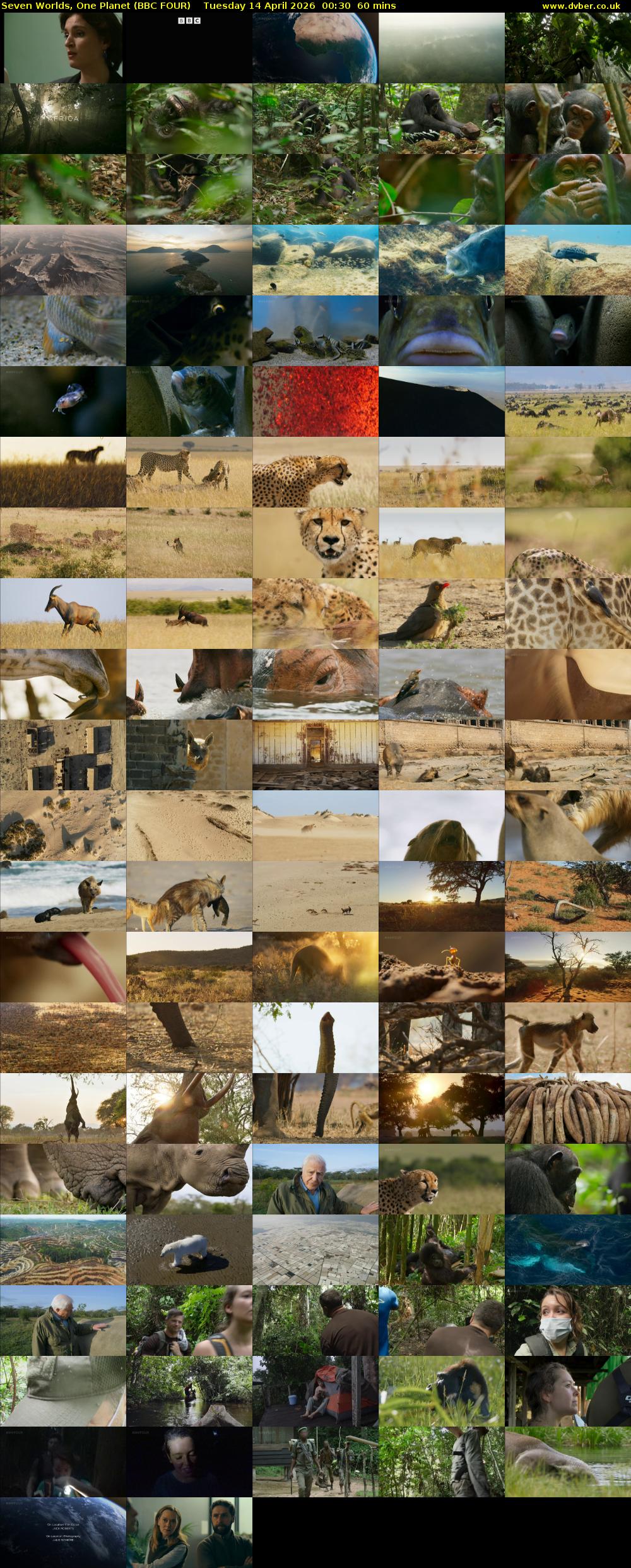 Seven Worlds, One Planet (BBC FOUR) Tuesday 14 April 2026 00:30 - 01:30