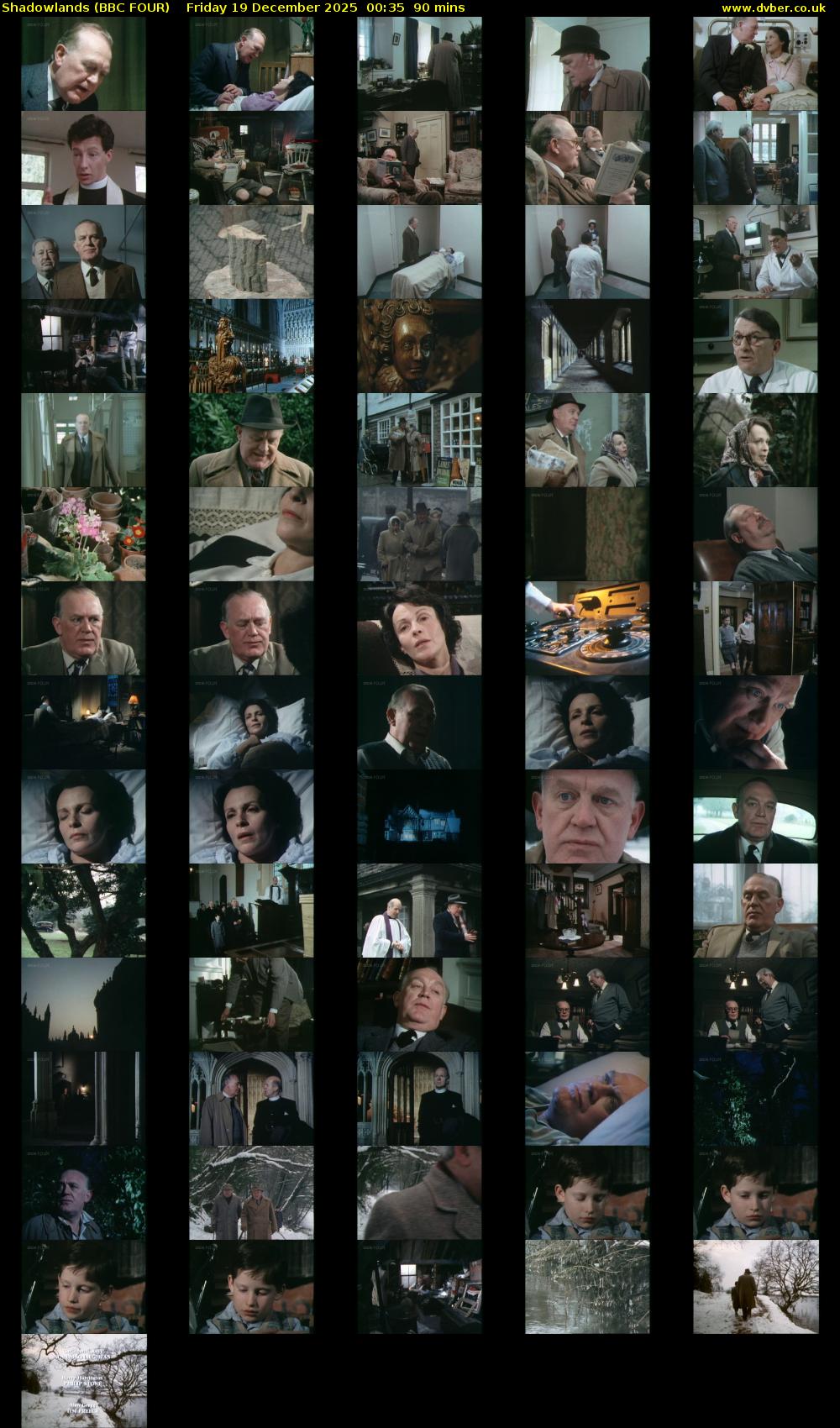 Shadowlands (BBC FOUR) Friday 19 December 2025 00:35 - 02:05