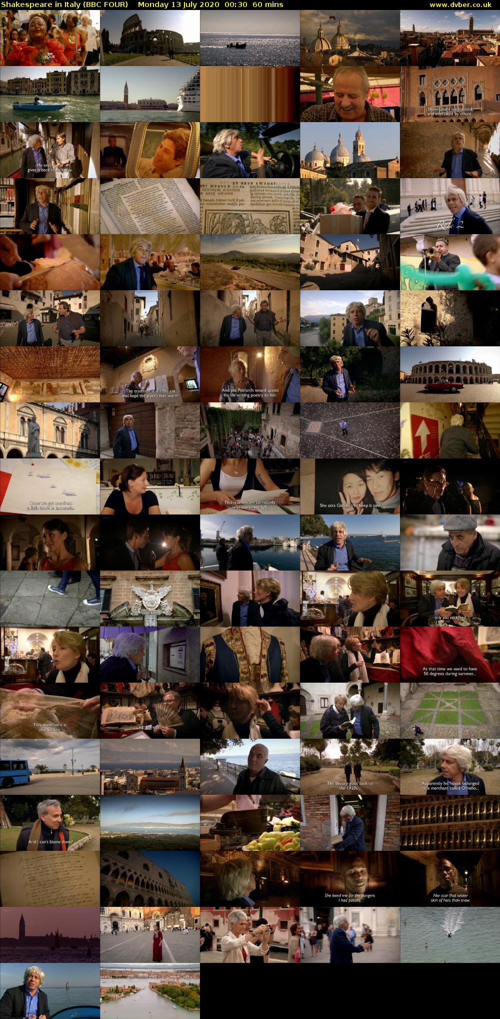 Shakespeare in Italy (BBC FOUR) Monday 13 July 2020 00:30 - 01:30