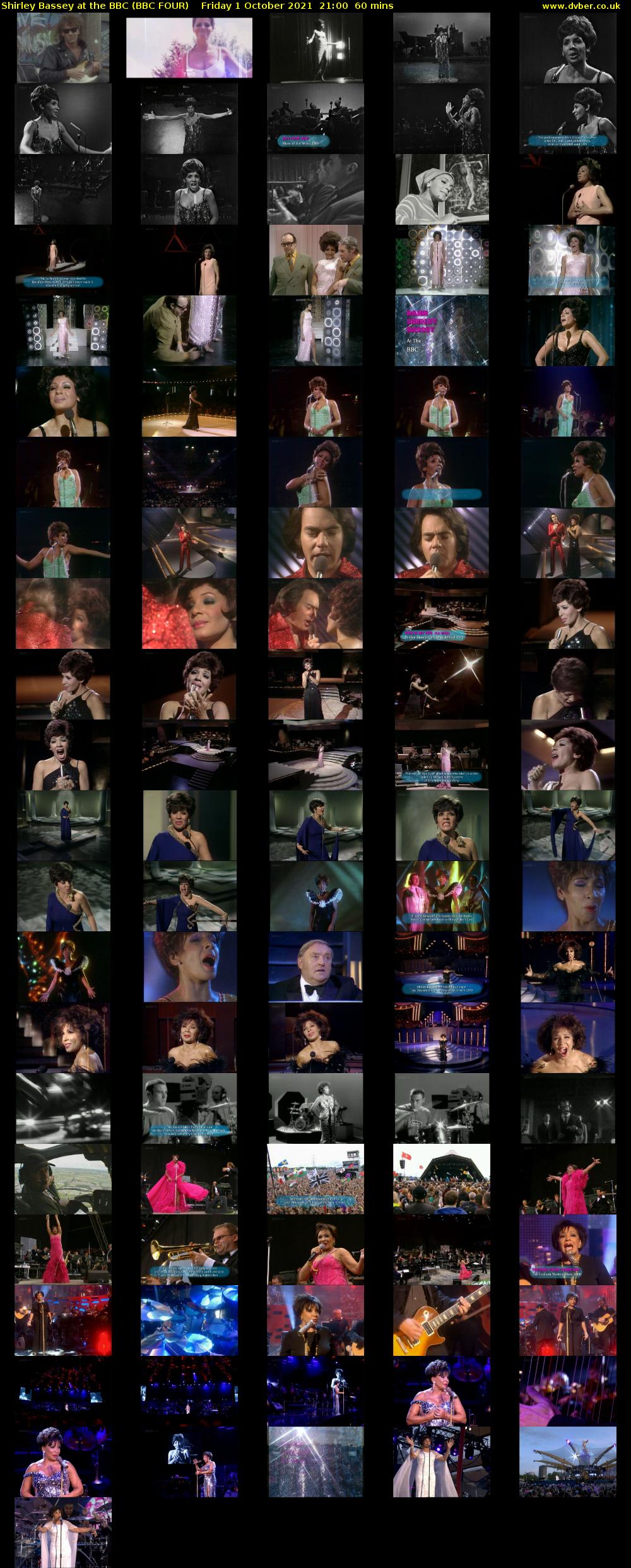 Shirley Bassey at the BBC (BBC FOUR) Friday 1 October 2021 21:00 - 22:00