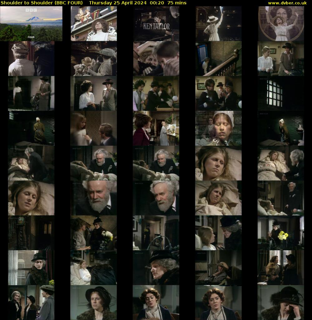 Shoulder to Shoulder (BBC FOUR) Thursday 25 April 2024 00:20 - 01:35
