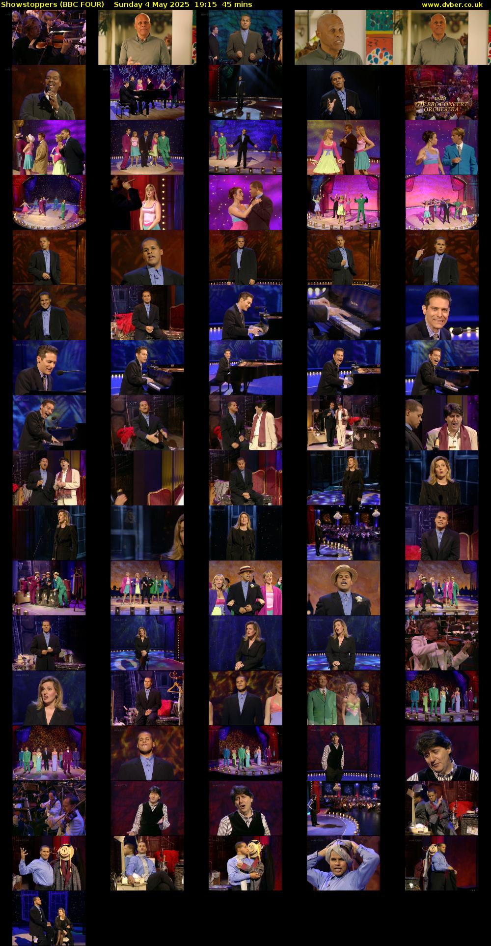 Showstoppers (BBC FOUR) Sunday 4 May 2025 19:15 - 20:00