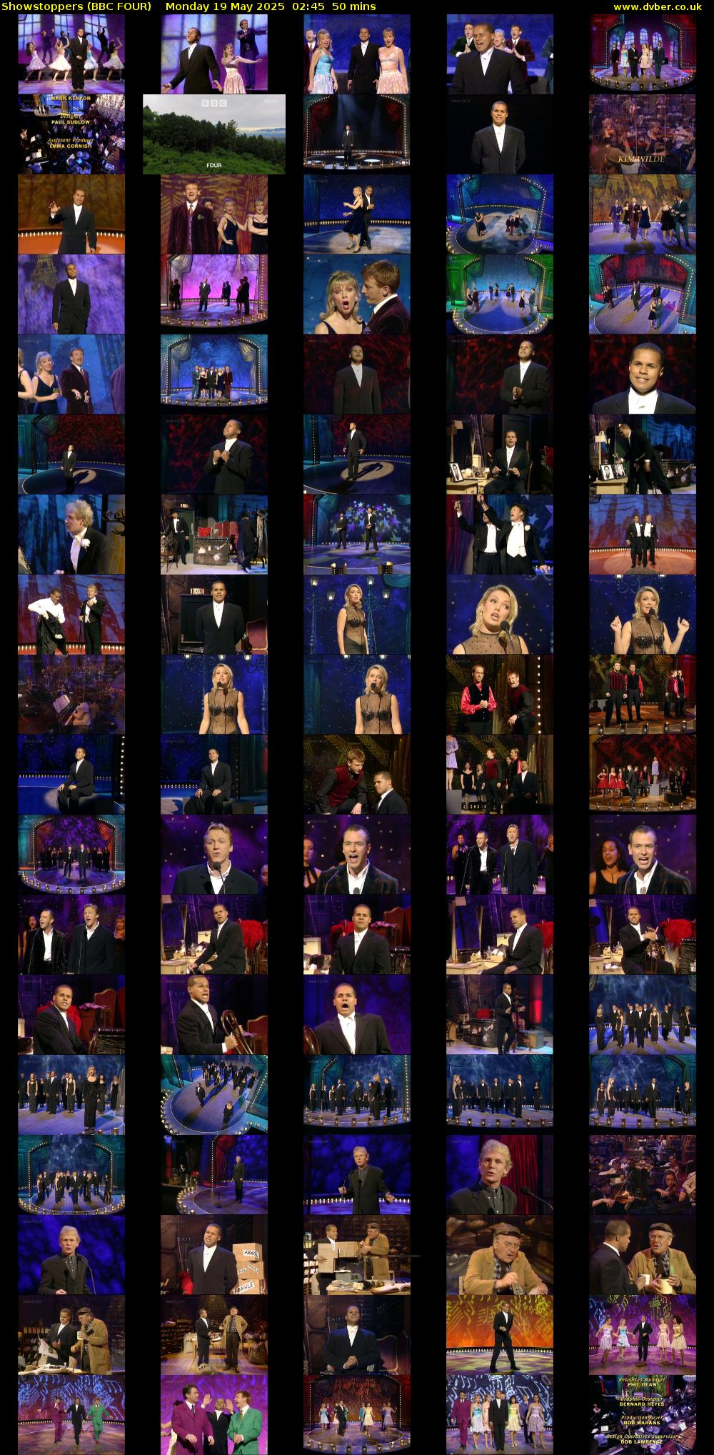 Showstoppers (BBC FOUR) Monday 19 May 2025 02:45 - 03:35