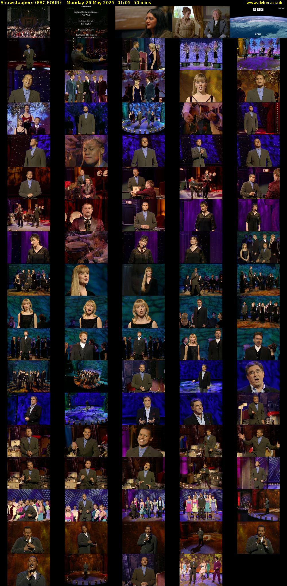 Showstoppers (BBC FOUR) Monday 26 May 2025 01:05 - 01:55