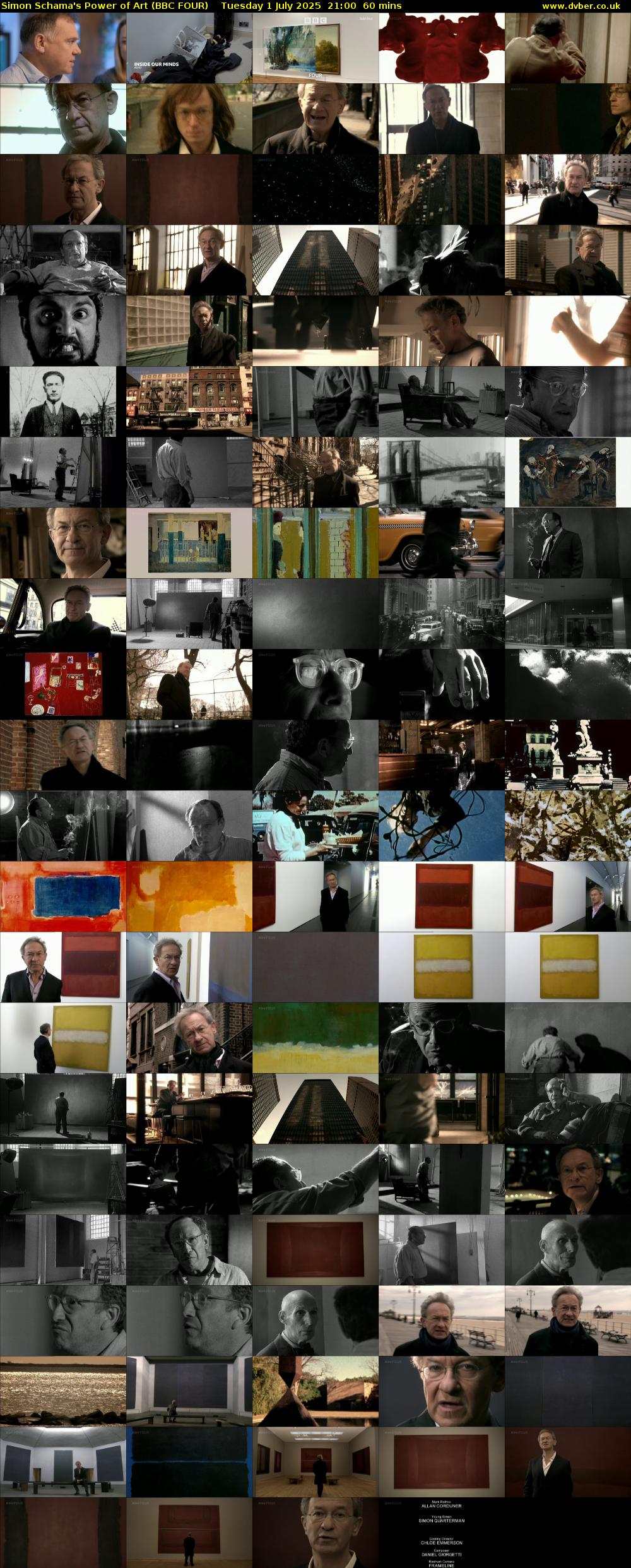 Simon Schama's Power of Art (BBC FOUR) Tuesday 1 July 2025 21:00 - 22:00