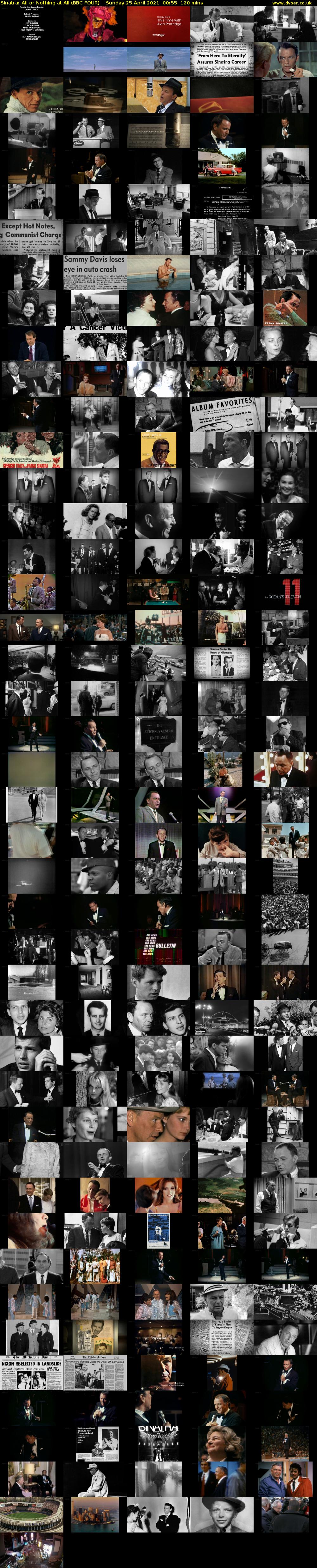 Sinatra: All or Nothing at All (BBC FOUR) Sunday 25 April 2021 00:55 - 02:55