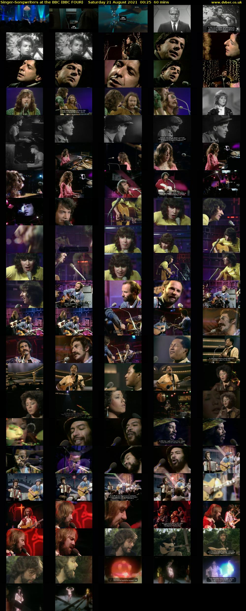 Singer-Songwriters at the BBC (BBC FOUR) Saturday 21 August 2021 00:25 - 01:25