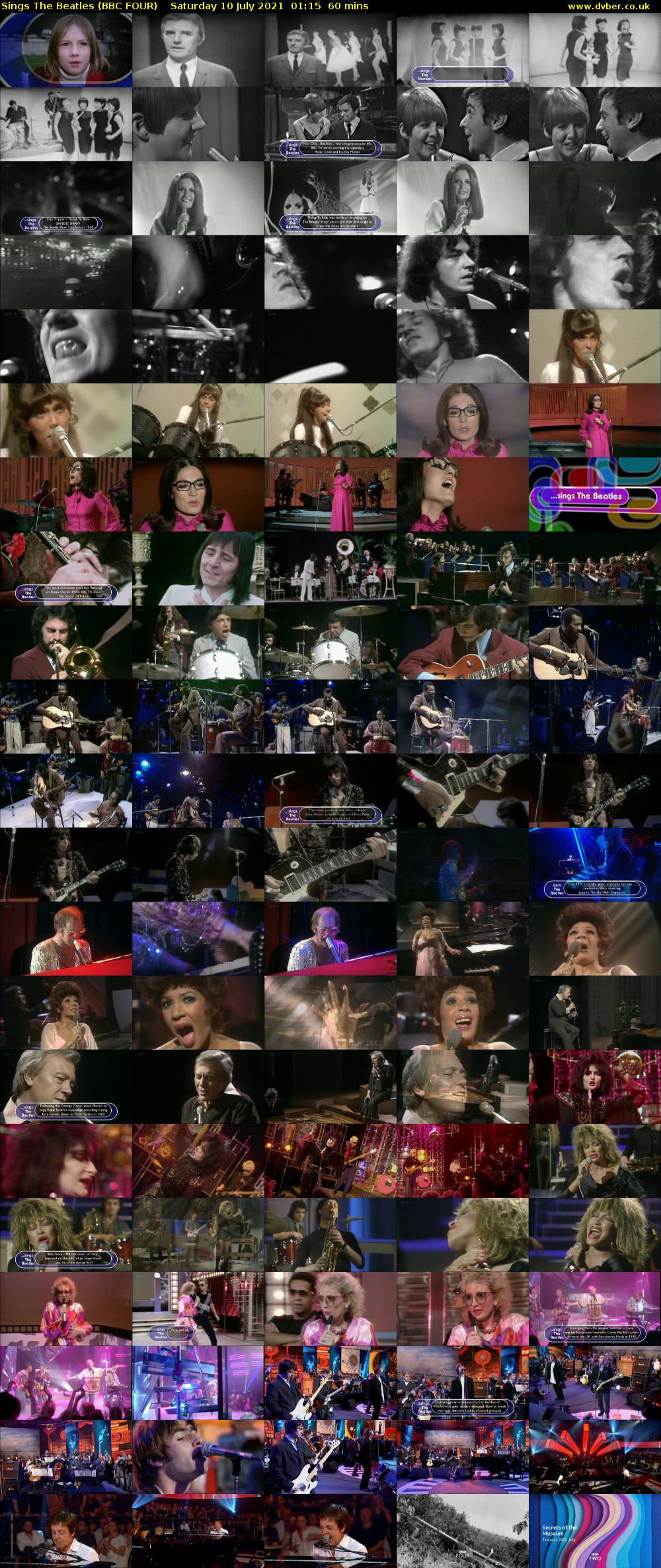 Sings the Beatles (BBC FOUR) Saturday 10 July 2021 01:15 - 02:15