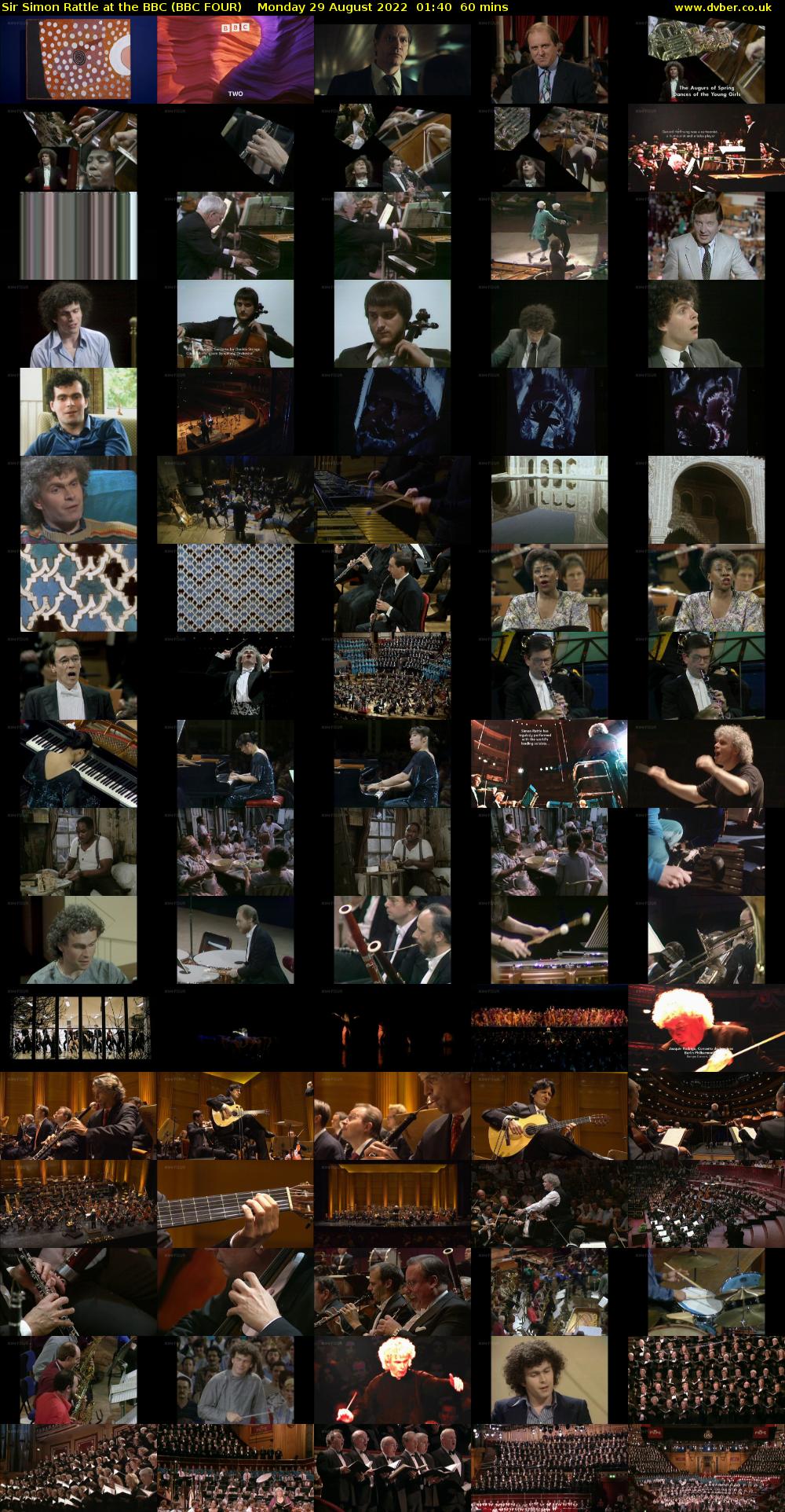 Sir Simon Rattle at the BBC (BBC FOUR) Monday 29 August 2022 01:40 - 02:40