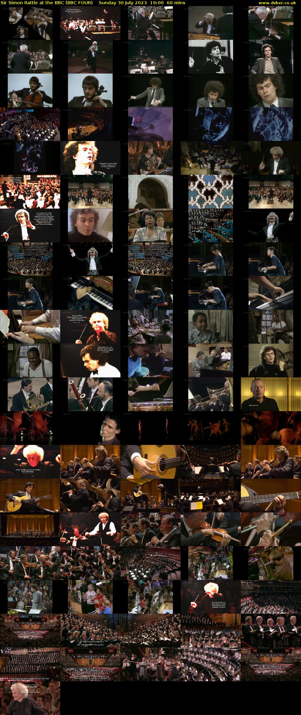 Sir Simon Rattle at the BBC (BBC FOUR) Sunday 30 July 2023 19:00 - 20:00