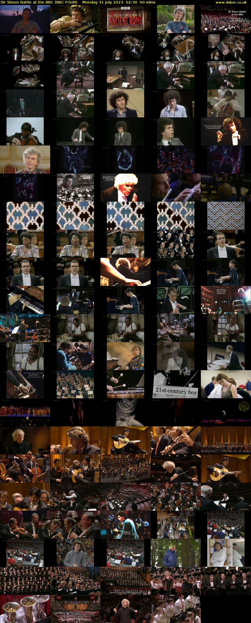 Sir Simon Rattle at the BBC (BBC FOUR) Monday 31 July 2023 02:30 - 03:30