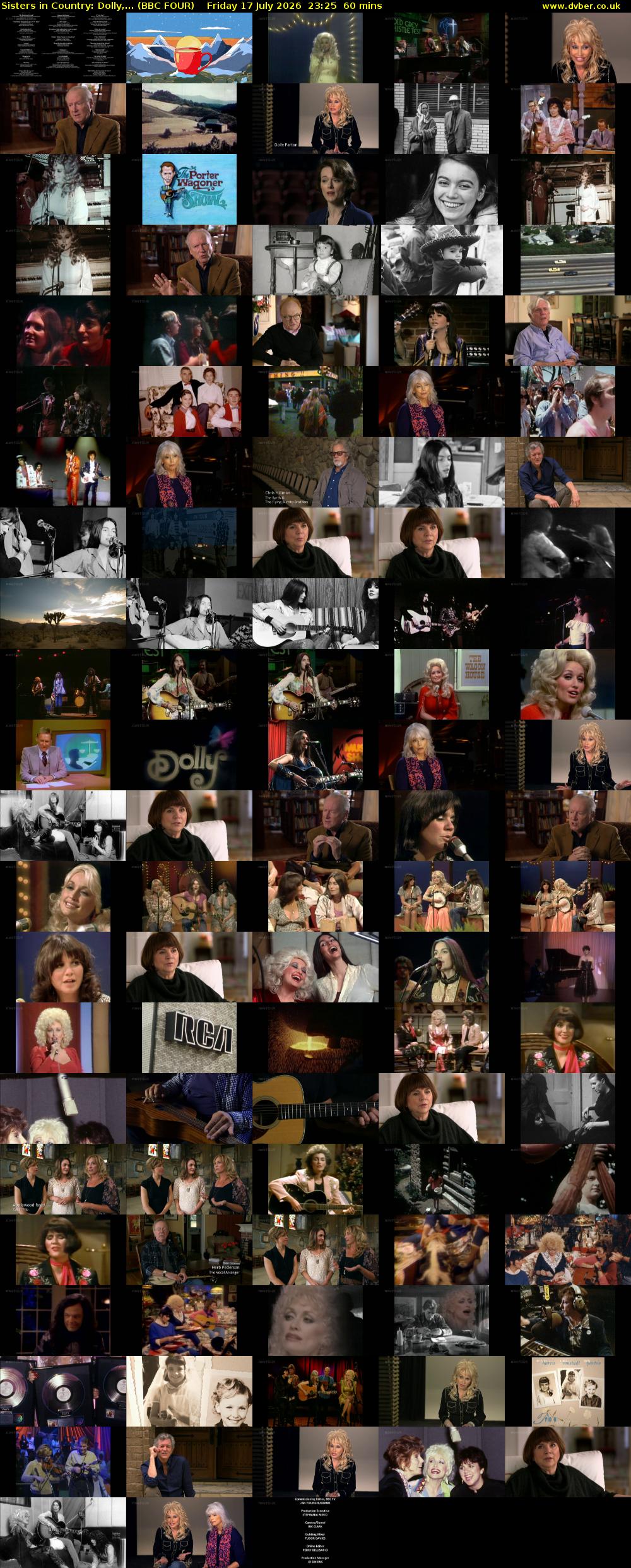 Sisters in Country: Dolly,... (BBC FOUR) Friday 17 July 2026 23:25 - 00:25