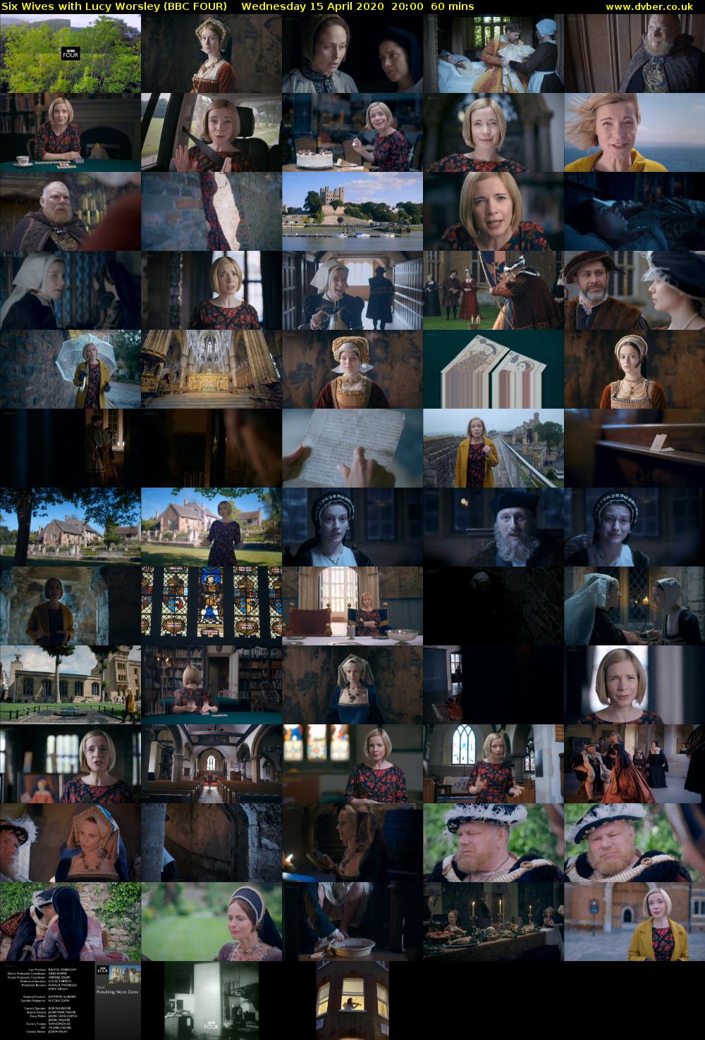Six Wives with Lucy Worsley (BBC FOUR) Wednesday 15 April 2020 20:00 - 21:00