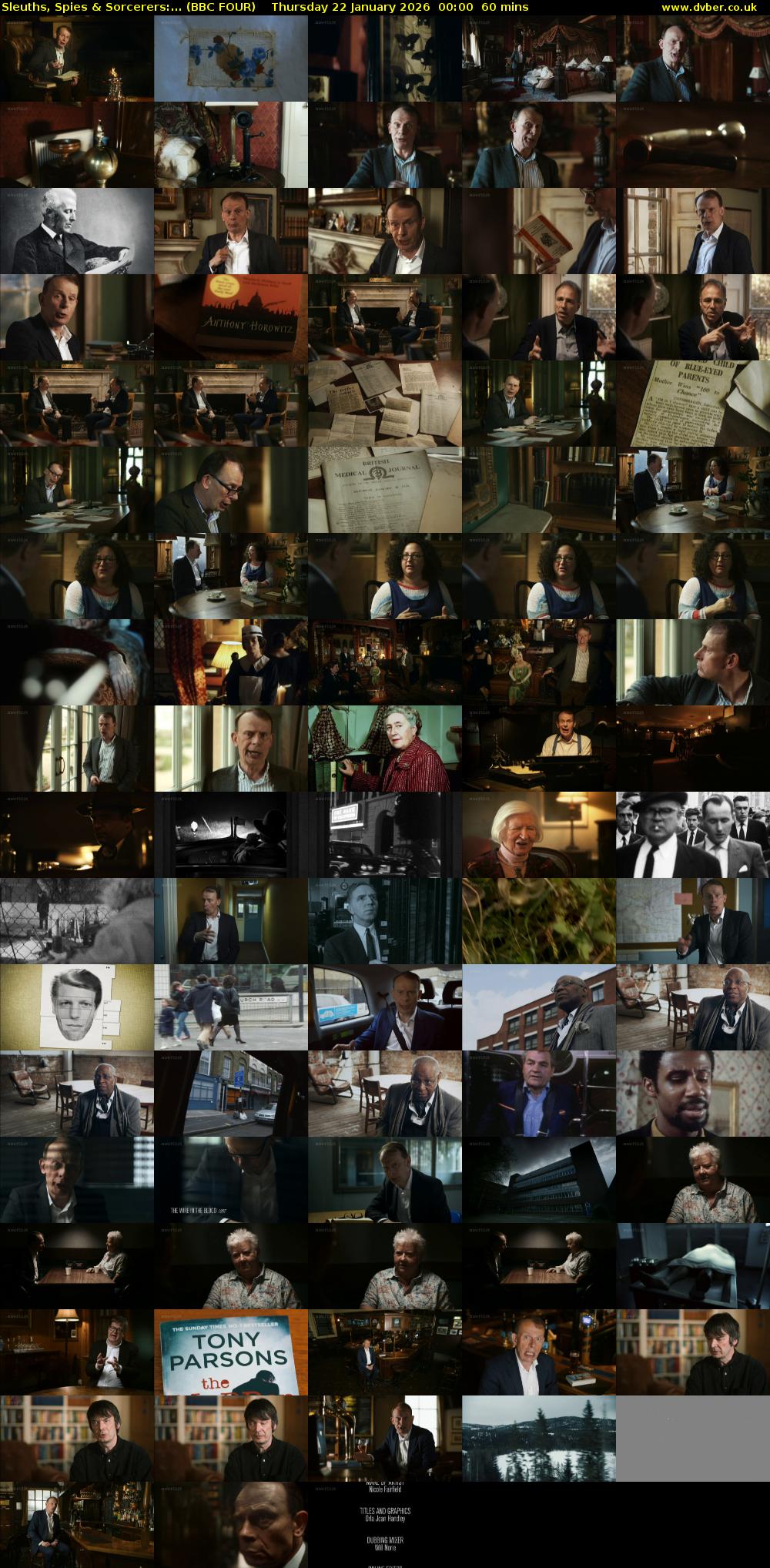 Sleuths, Spies & Sorcerers:... (BBC FOUR) Thursday 22 January 2026 00:00 - 01:00