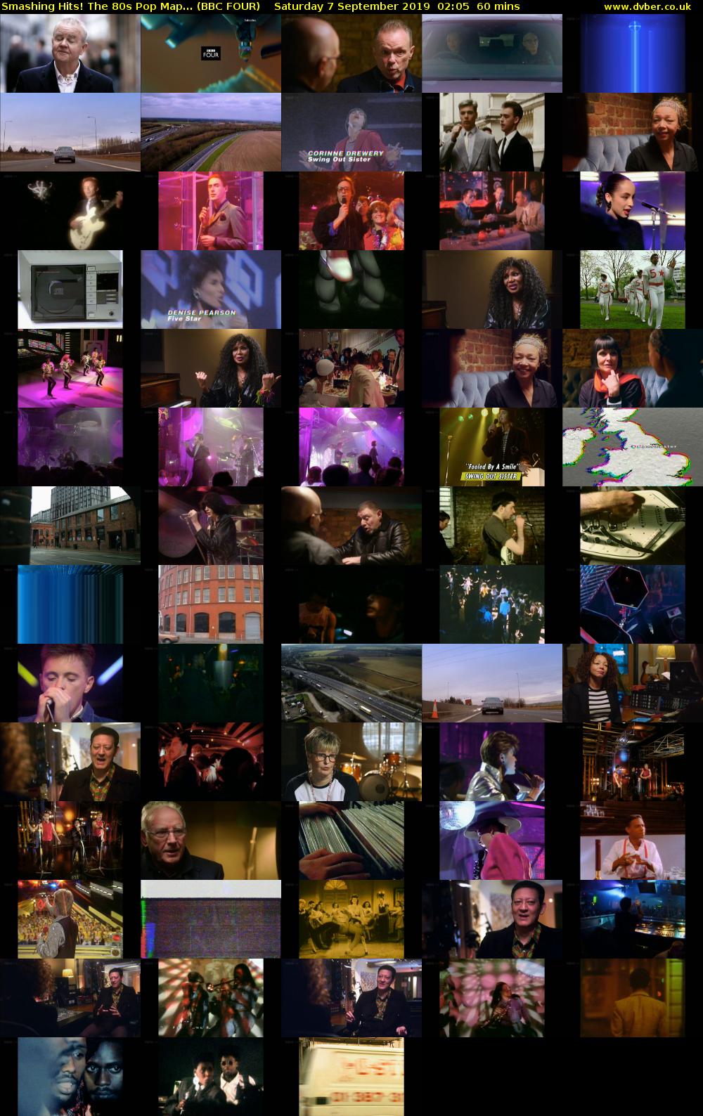 Smashing Hits! The 80s Pop Map... (BBC FOUR) Saturday 7 September 2019 02:05 - 03:05