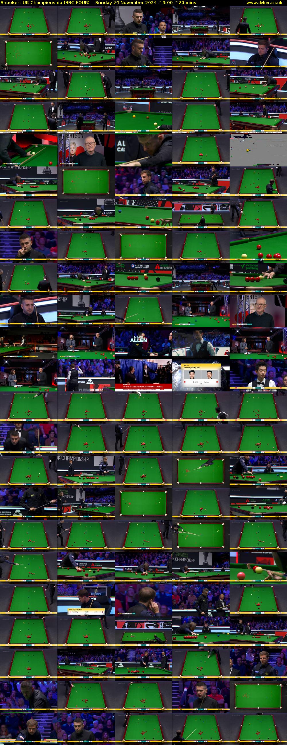 Snooker: UK Championship (BBC FOUR) Sunday 24 November 2024 19:00 - 21:00