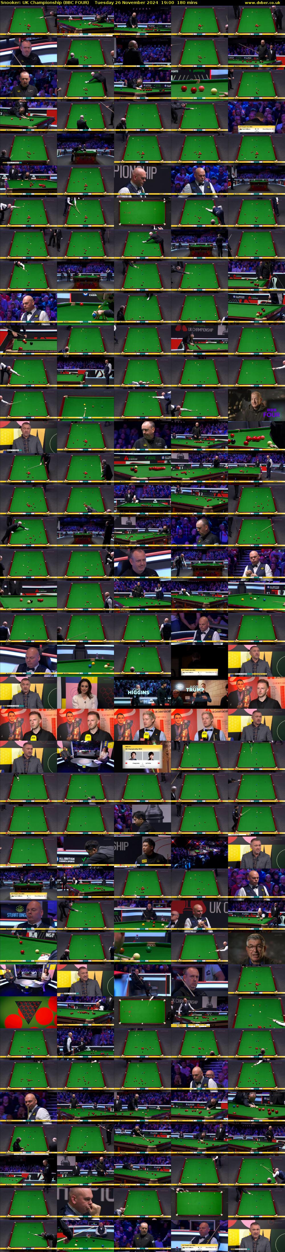 Snooker: UK Championship (BBC FOUR) Tuesday 26 November 2024 19:00 - 22:00