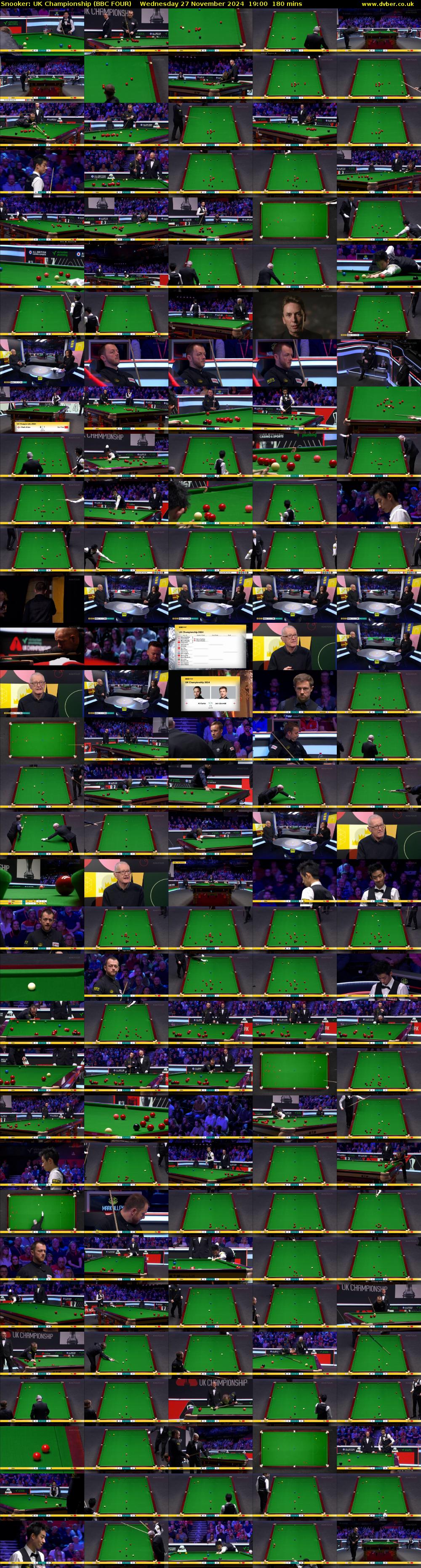 Snooker: UK Championship (BBC FOUR) Wednesday 27 November 2024 19:00 - 22:00