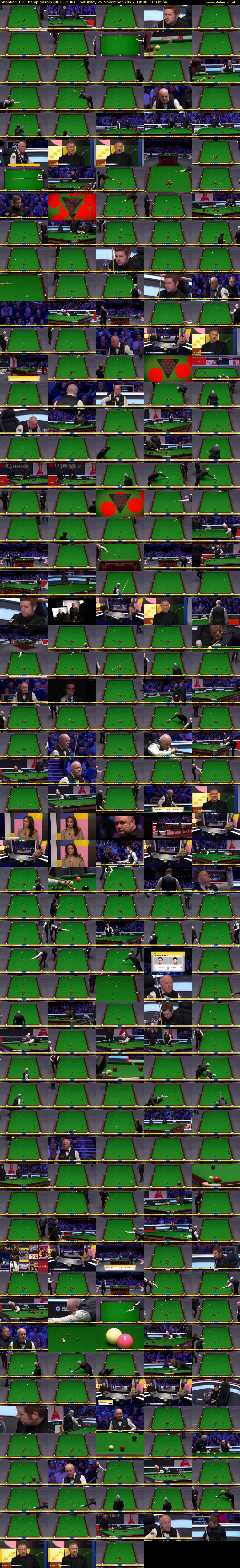 Snooker: UK Championship (BBC FOUR) Saturday 29 November 2025 19:00 - 22:00