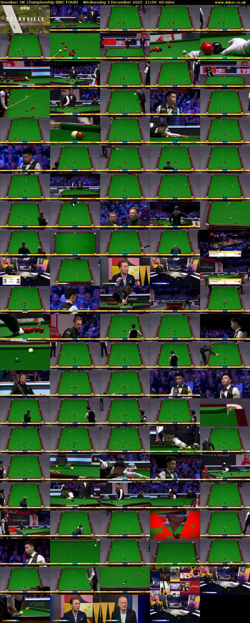 Snooker: UK Championship (BBC FOUR) Wednesday 3 December 2025 21:00 - 22:00