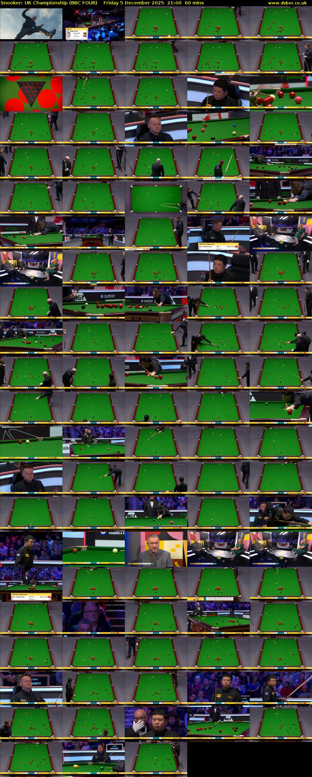 Snooker: UK Championship (BBC FOUR) Friday 5 December 2025 21:00 - 22:00