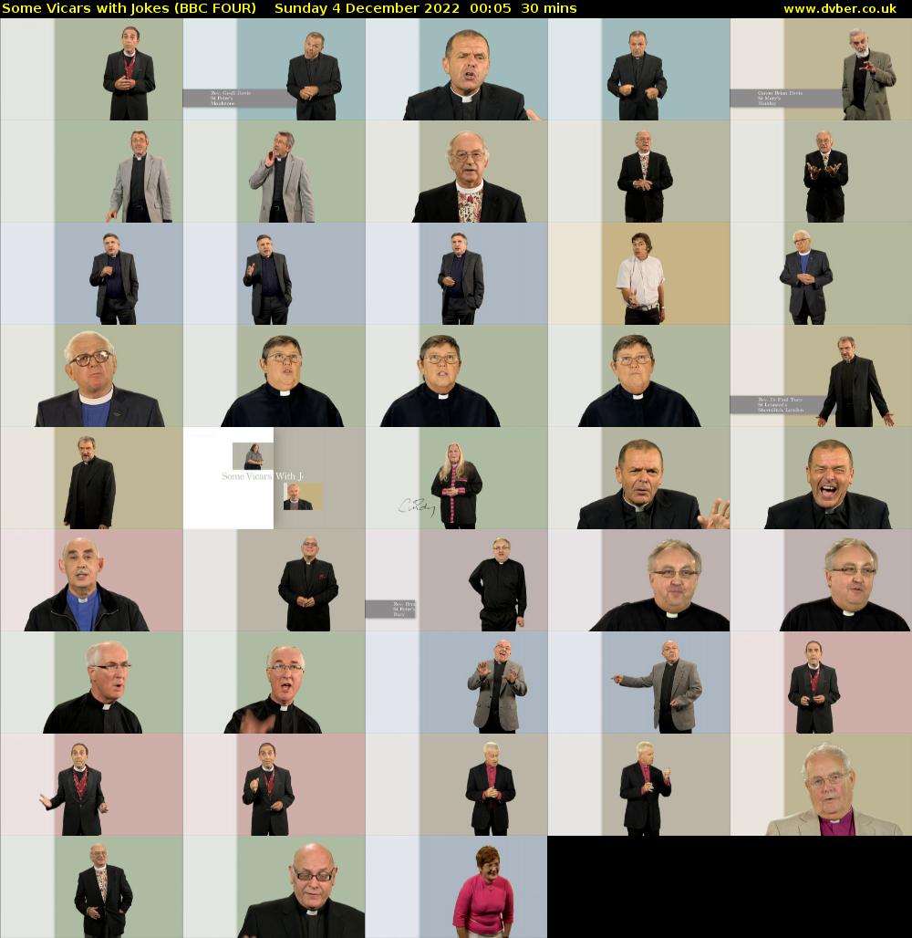 Some Vicars with Jokes (BBC FOUR) Sunday 4 December 2022 00:05 - 00:35
