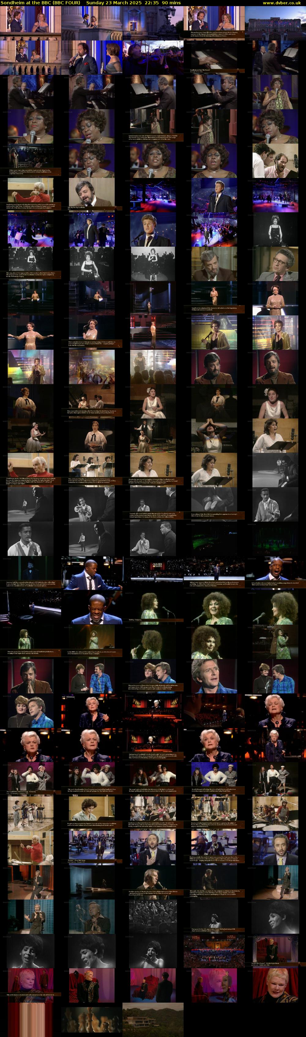 Sondheim at the BBC (BBC FOUR) Sunday 23 March 2025 22:35 - 00:05