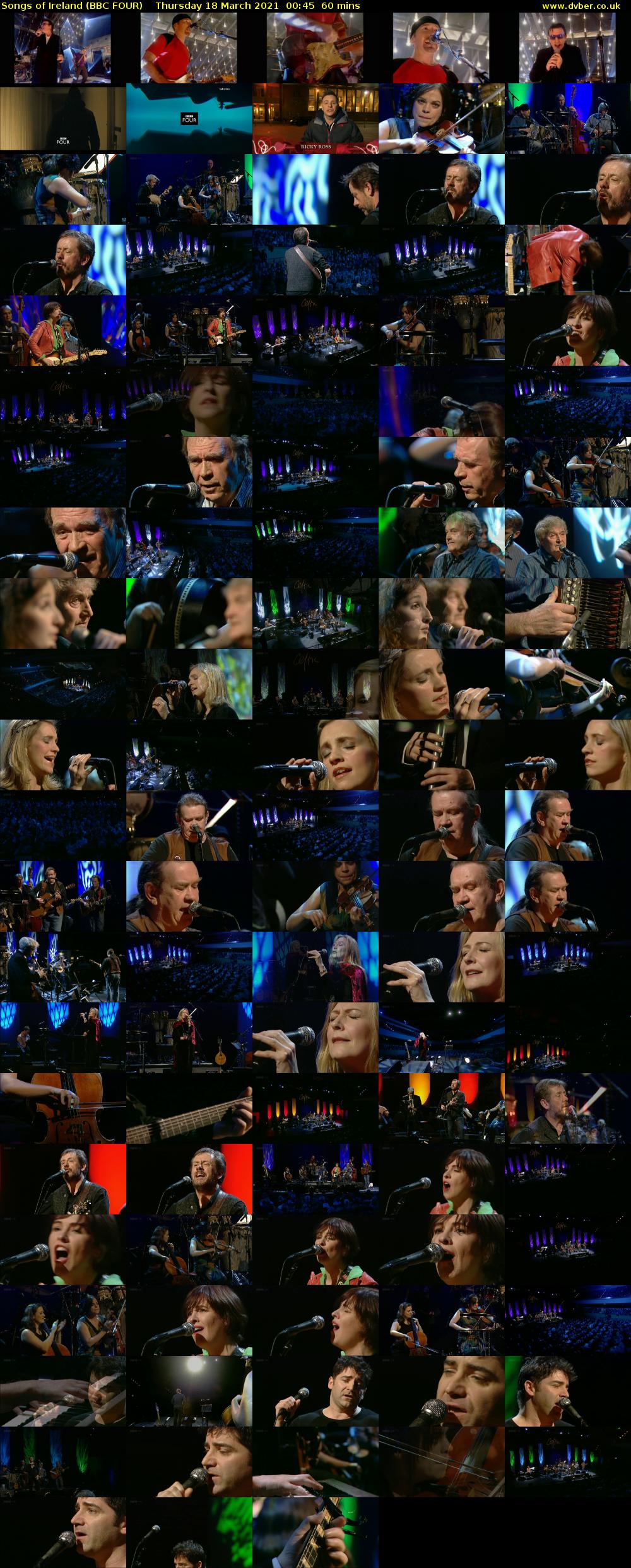 Songs of Ireland (BBC FOUR) Thursday 18 March 2021 00:45 - 01:45