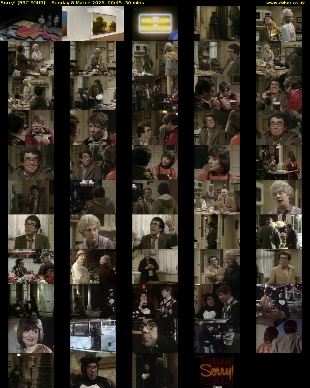 Sorry! (BBC FOUR) Sunday 8 March 2026 00:45 - 01:15