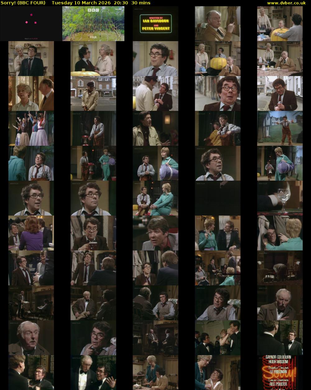 Sorry! (BBC FOUR) Tuesday 10 March 2026 20:30 - 21:00