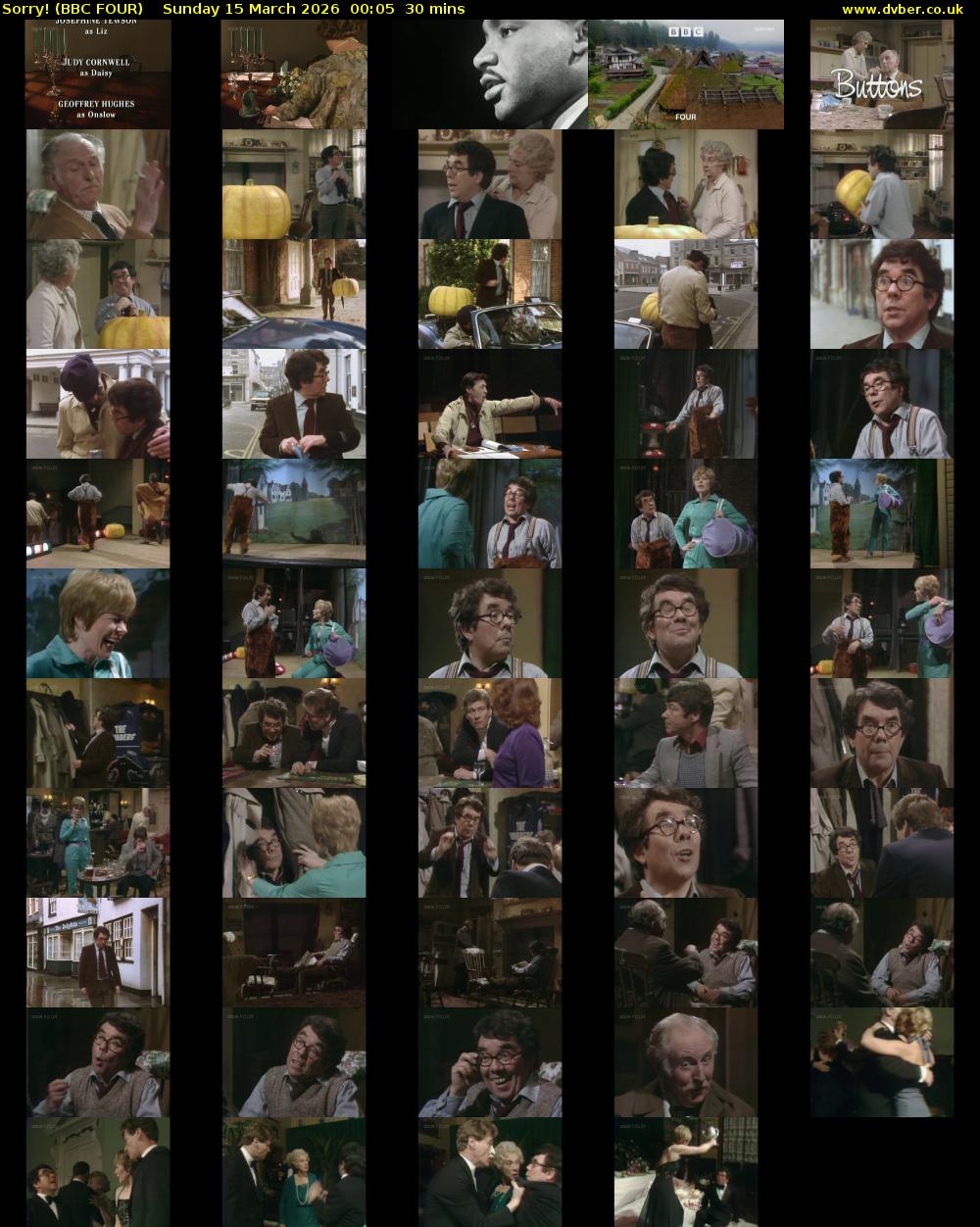 Sorry! (BBC FOUR) Sunday 15 March 2026 00:05 - 00:35