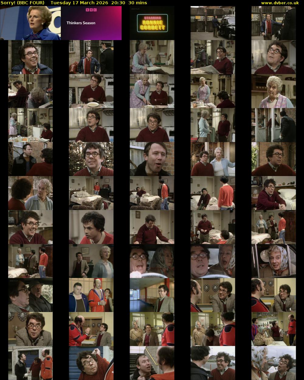 Sorry! (BBC FOUR) Tuesday 17 March 2026 20:30 - 21:00