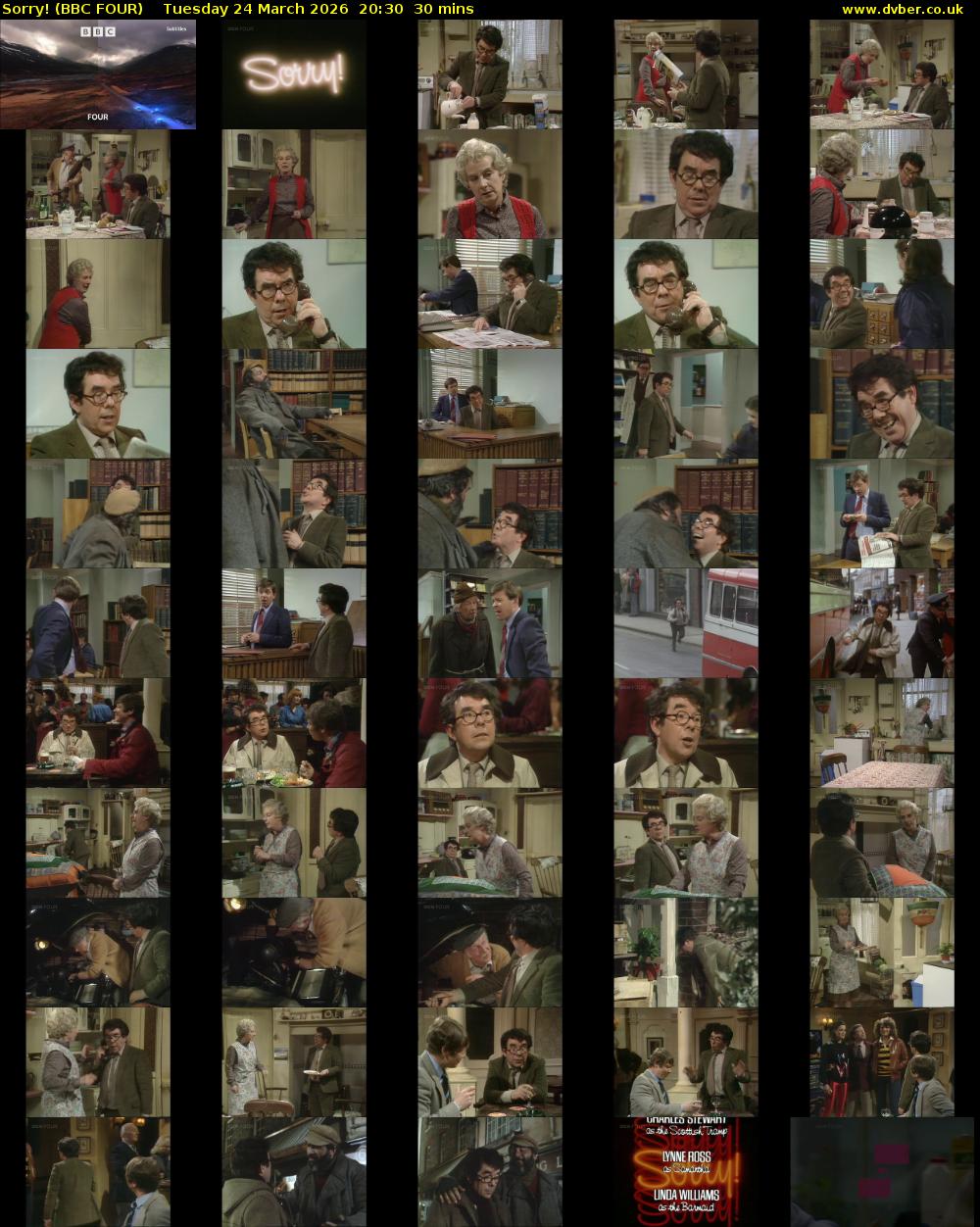 Sorry! (BBC FOUR) Tuesday 24 March 2026 20:30 - 21:00