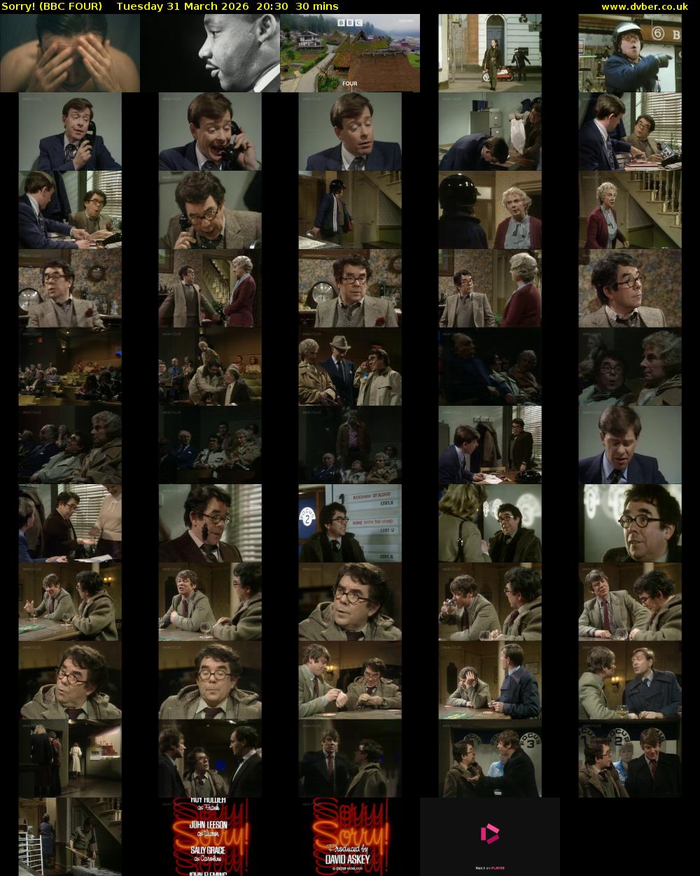 Sorry! (BBC FOUR) Tuesday 31 March 2026 20:30 - 21:00