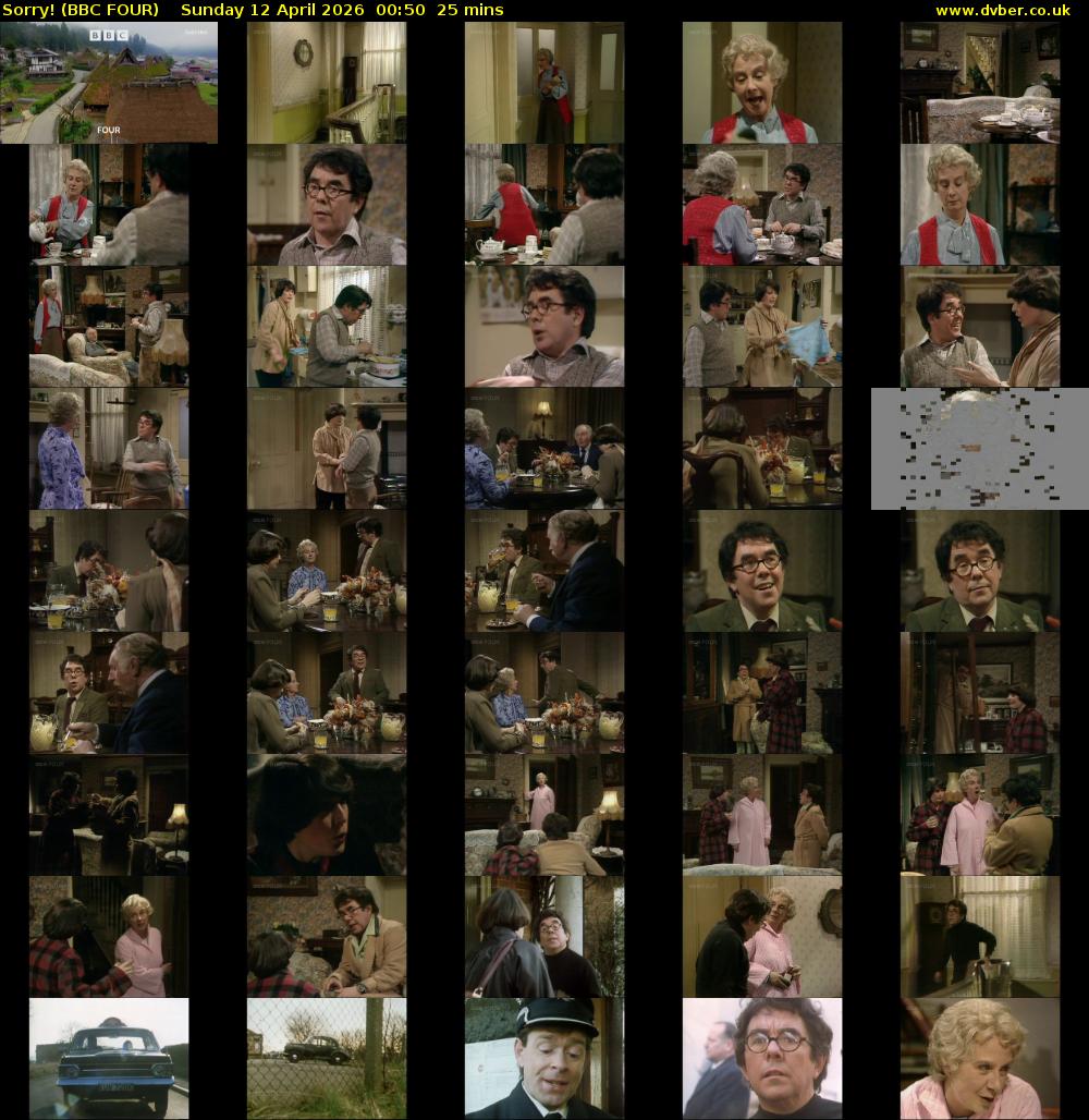 Sorry! (BBC FOUR) Sunday 12 April 2026 00:50 - 01:15