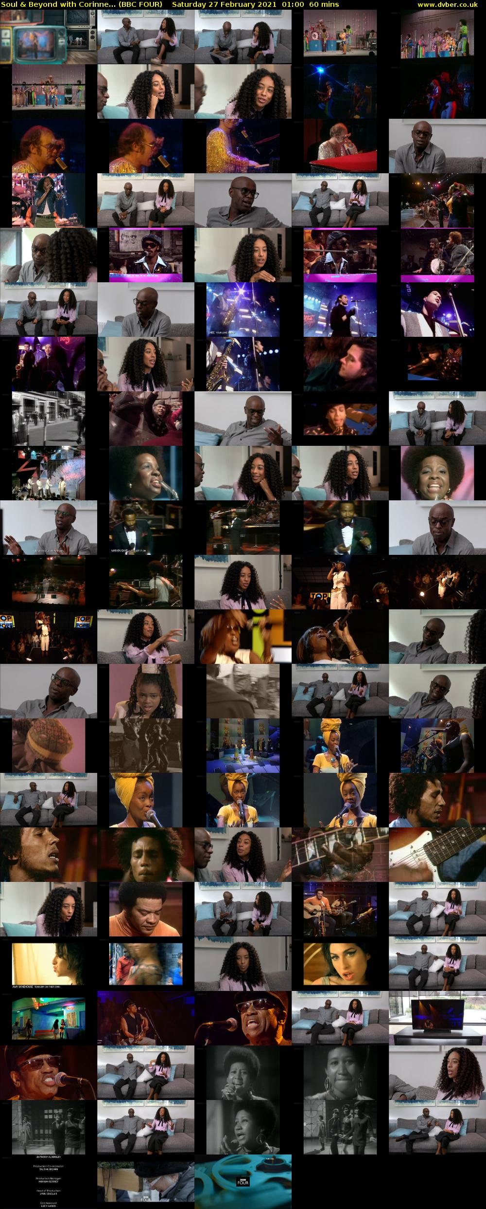 Soul & Beyond with Corinne... (BBC FOUR) Saturday 27 February 2021 01:00 - 02:00