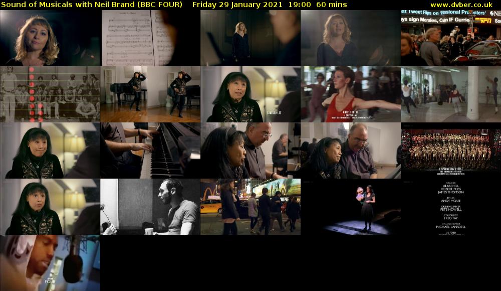 Sound of Musicals with Neil Brand (BBC FOUR) Friday 29 January 2021 19:00 - 20:00