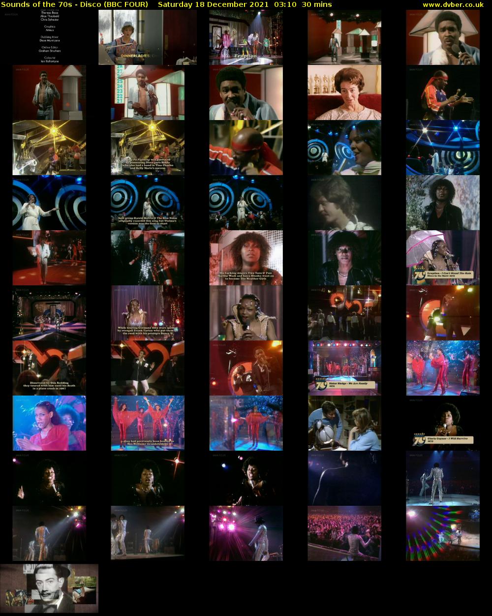 Sounds of the 70s - Disco (BBC FOUR) Saturday 18 December 2021 03:10 - 03:40