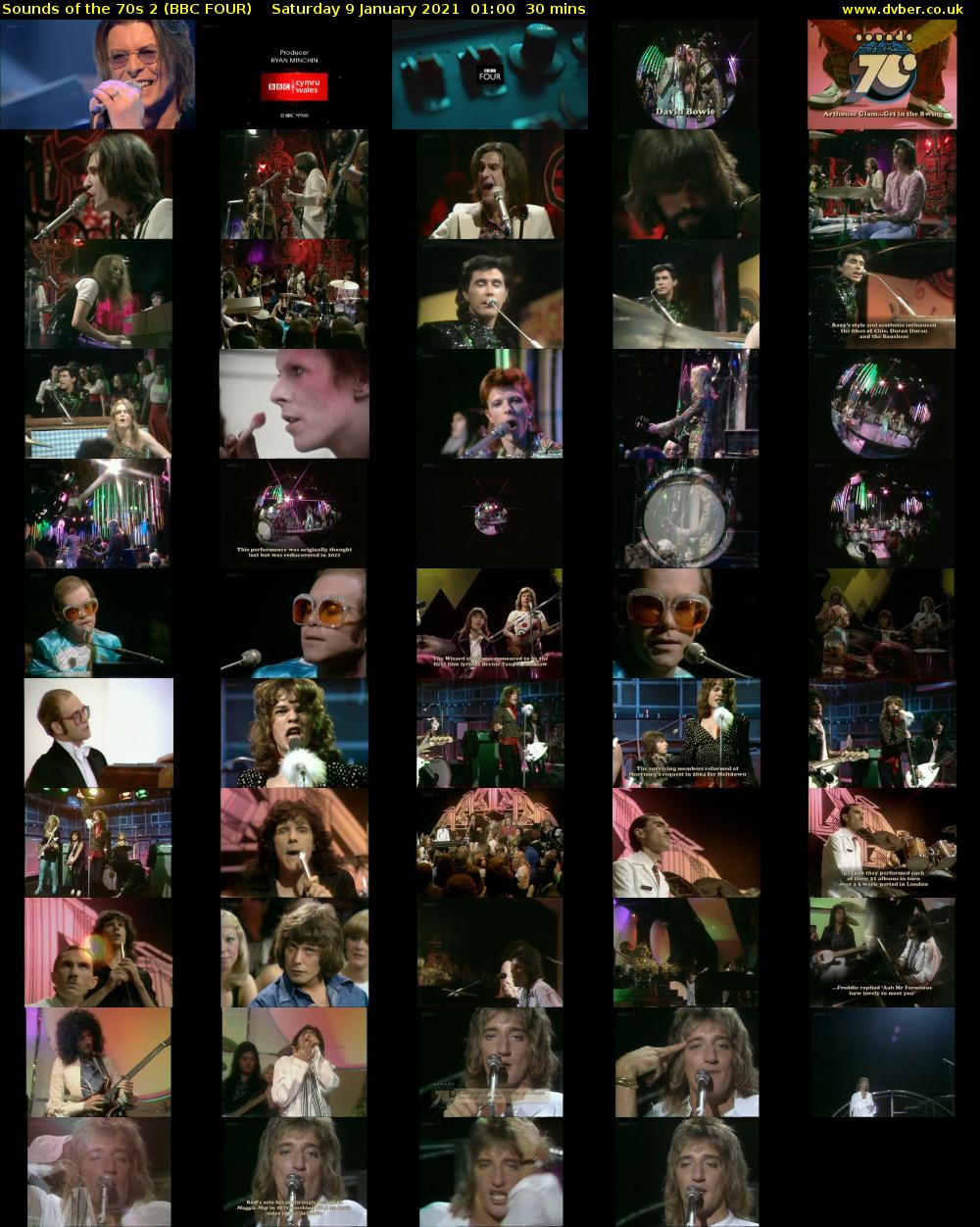 Sounds of the 70s 2 (BBC FOUR) Saturday 9 January 2021 01:00 - 01:30