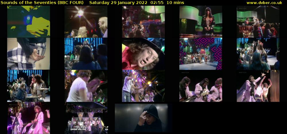 Sounds of the Seventies (BBC FOUR) Saturday 29 January 2022 02:55 - 03:05