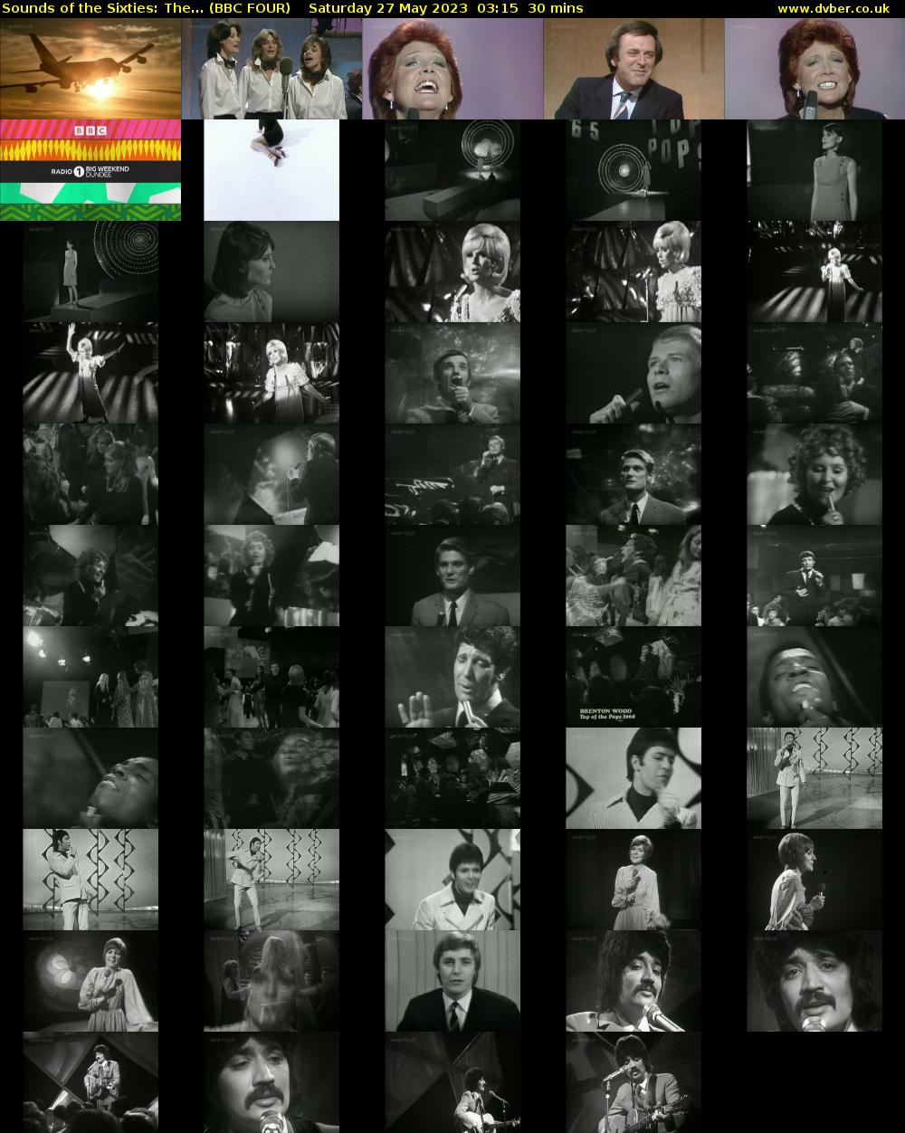 Sounds of the Sixties: The... (BBC FOUR) Saturday 27 May 2023 03:15 - 03:45