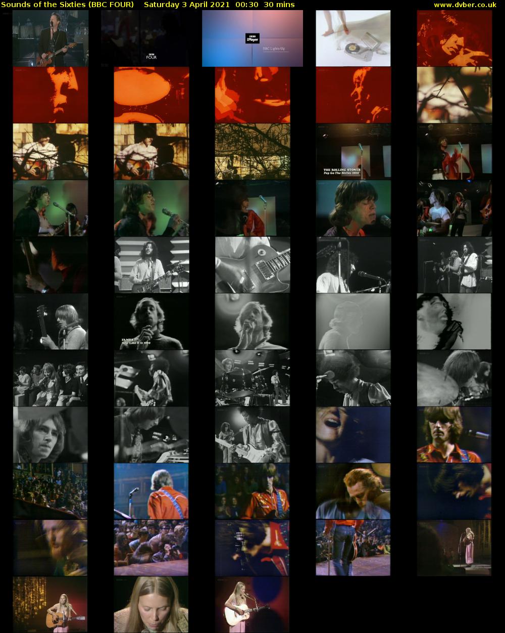 Sounds of the Sixties (BBC FOUR) Saturday 3 April 2021 00:30 - 01:00