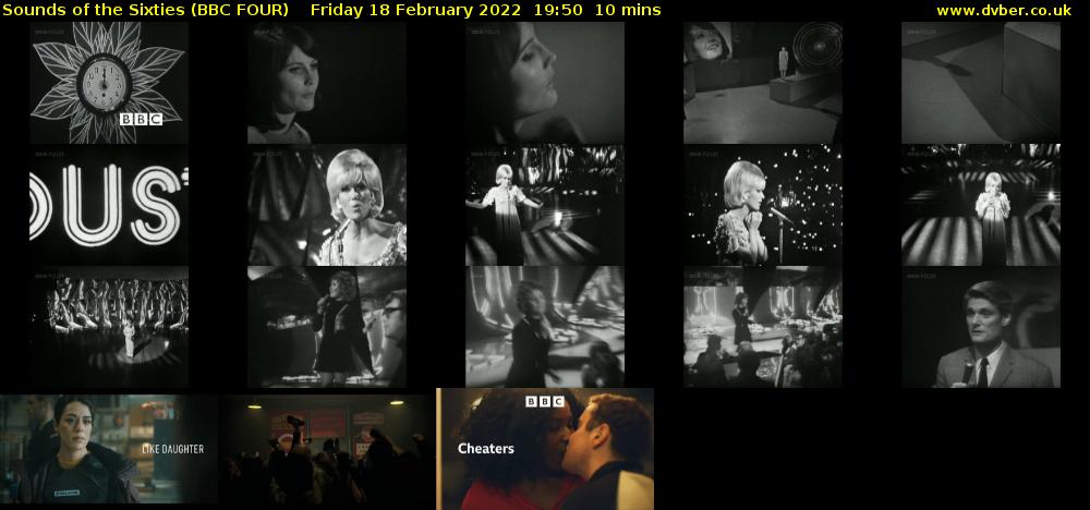 Sounds of the Sixties (BBC FOUR) Friday 18 February 2022 19:50 - 20:00