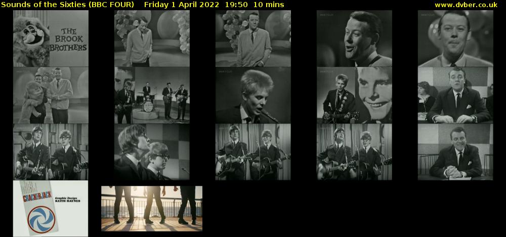 Sounds of the Sixties (BBC FOUR) Friday 1 April 2022 19:50 - 20:00