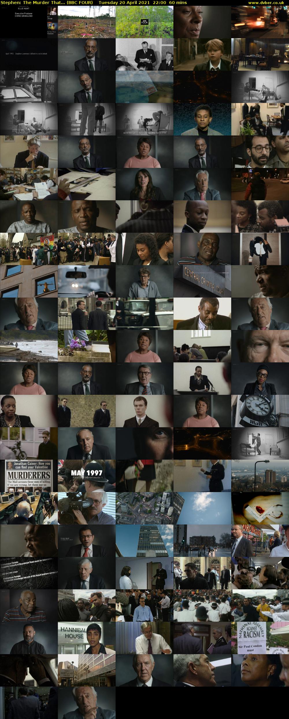 Stephen: The Murder That... (BBC FOUR) Tuesday 20 April 2021 22:00 - 23:00