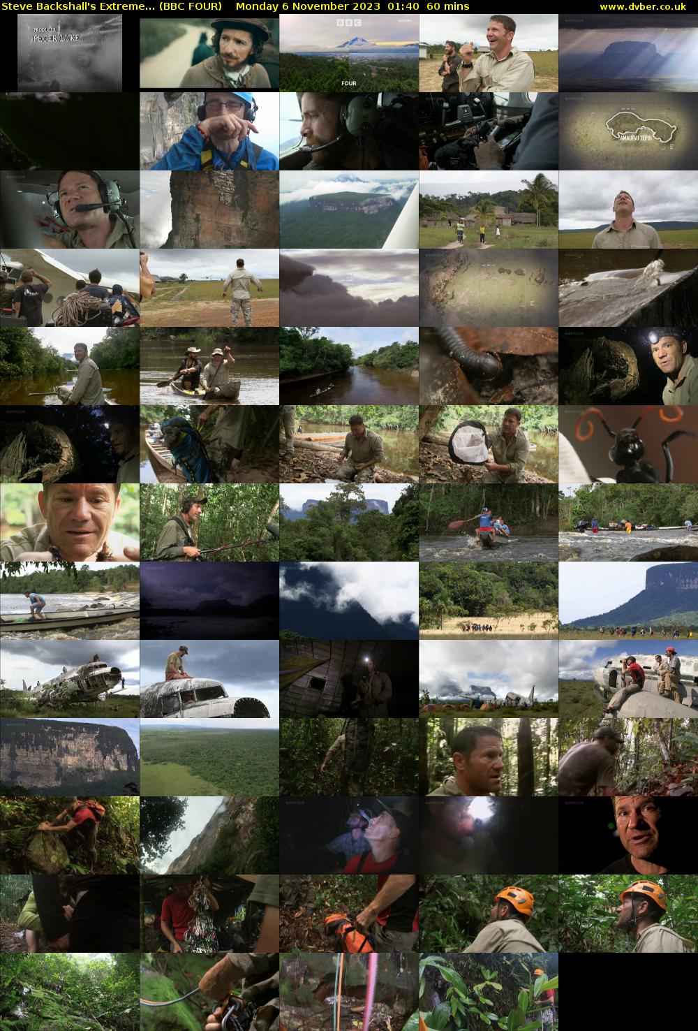 Steve Backshall's Extreme... (BBC FOUR) Monday 6 November 2023 01:40 - 02:40